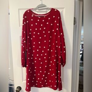 Ladies red heart dress